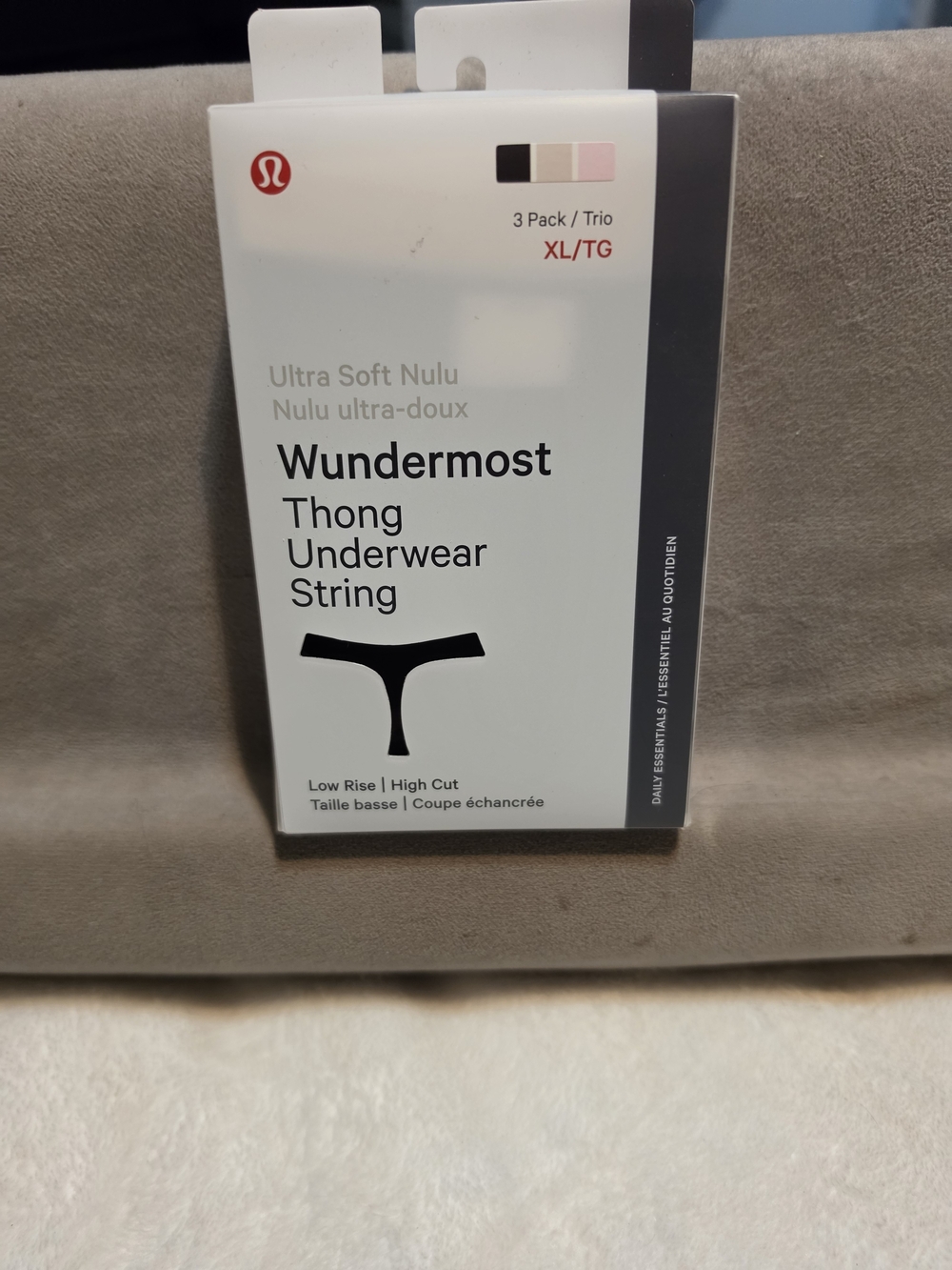 lululemon athletica Wundermost Thong Underwear 3-Pack Black White Pink